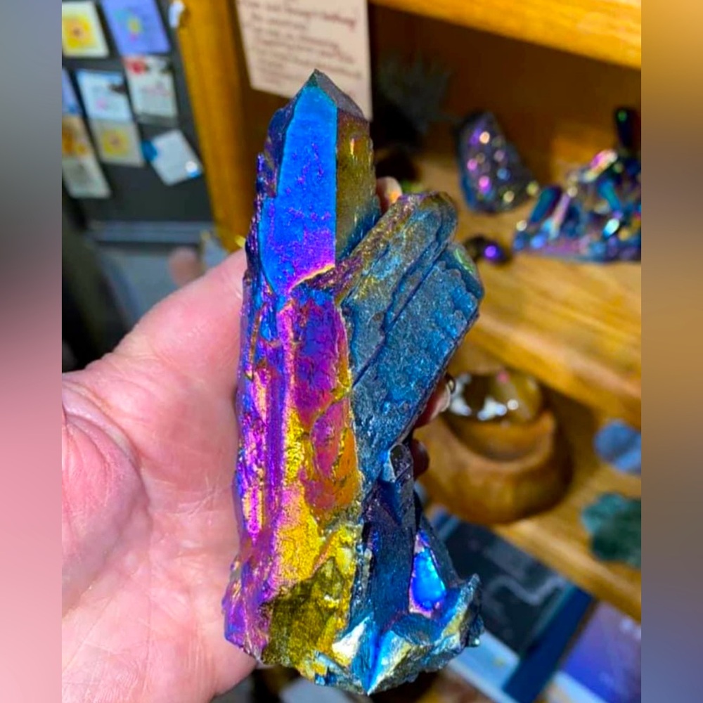 New Beautiful Aura coated crystal quartz.